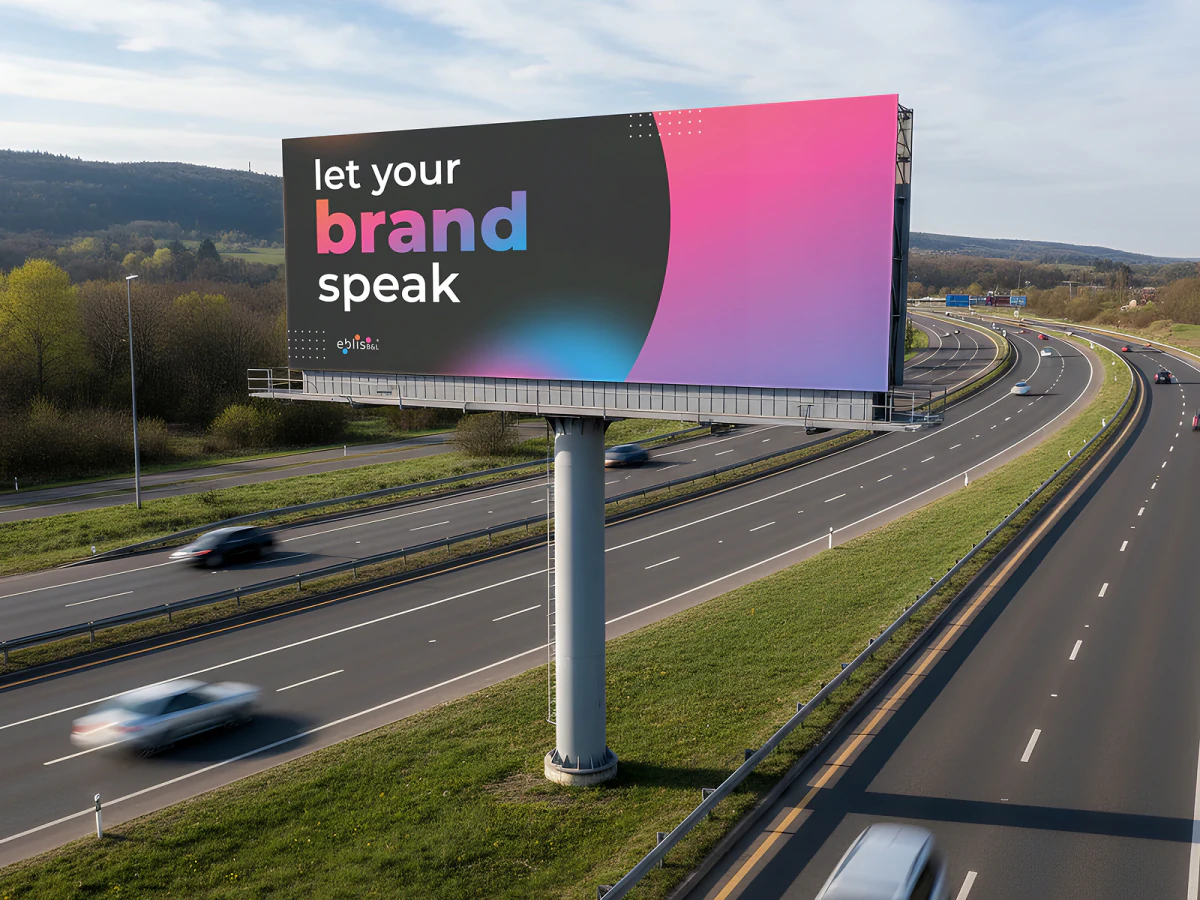 Megaboard - wielkoformatowy nośnik przy autostradzie