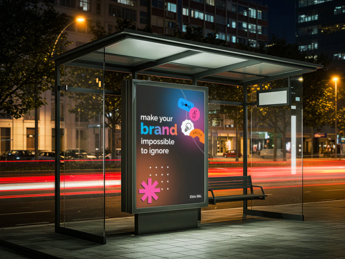 Citylight na przystanku autobusowym lub tramwajowym