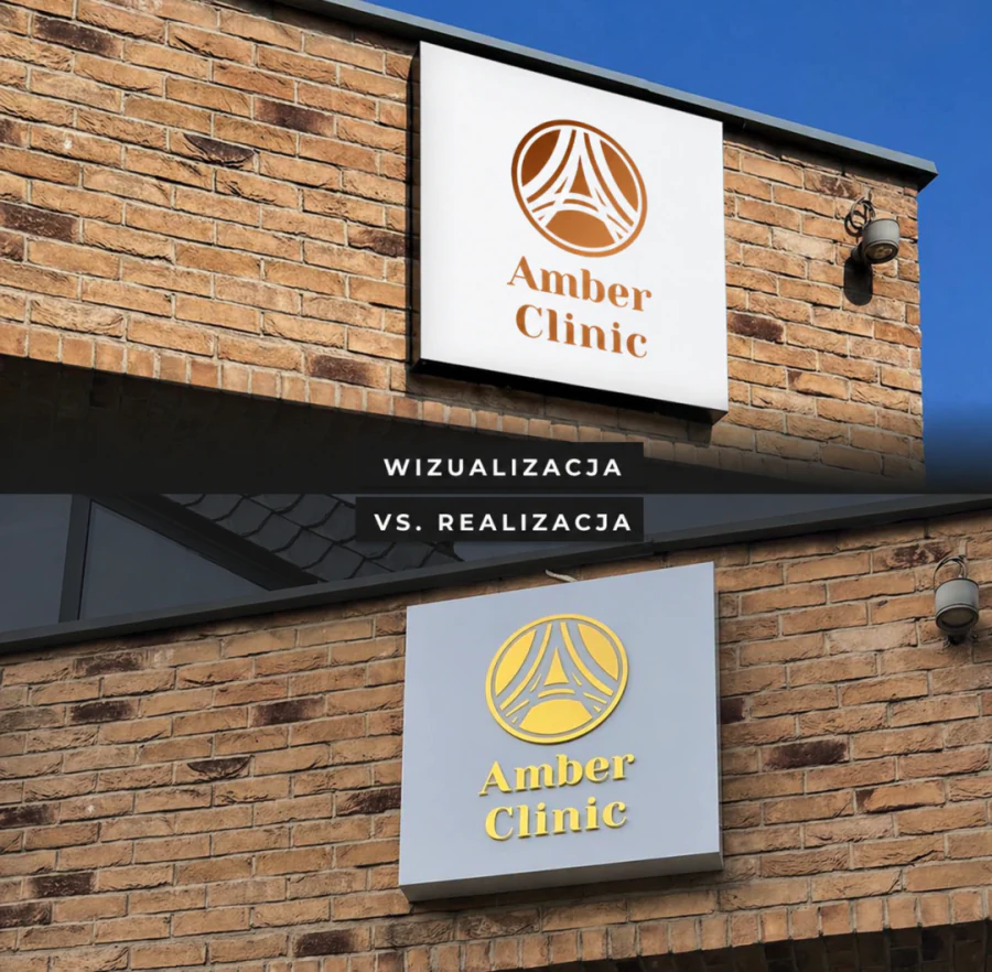 Montaż kasetonu Amber Clinic
